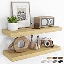 RICHFOCUS Bathroom Floating Shelves for Wall 2Pack|Oak|32" L