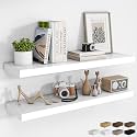 RICHFOCUS Long Floating Shelves for Wall 2Pack, White, 40" Lx8 D