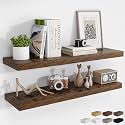 RICHFOCUS Long Floating Shelves for Wall 2Pack|Rustic Brown|40" Lx8 D