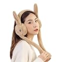 Richmen Kids Winter Earmuffs With Moving Rabbit Ear Cover for Women Girls Woolen Plush Casual Ear Warmer Fashion Accessories Windproof Ear Muff Headphone | Above 5 Yrs