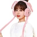 Richmen Kids Winter Earmuffs With Moving Rabbit Ear Cover for Women Girls Woolen Plush Casual Ear Warmer Fashion Accessories Windproof Ear Muff Headphone | Above 5 Yrs