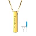 Richsteel Urn Necklaces for Ashes for Women Men Cremation Pendant
