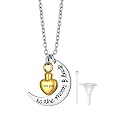 Richsteel Urn Necklaces for Ashes for Women Men Cremation Pendant