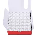 RICHWORD 144pcs Size L(SA155) Prewound Bobbins, White Plastic Sides 75D/2(60WT) Polyester Bobbin Thread for Commercial Multi Needles Embroidery Machine, 110 Yards