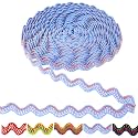 Rick Rack Wave Bending Fringe Trim 10 Yards Wave Polyester Rick Rack Trim for Sewing Crafts Pillows Costumes(Sky Blue)