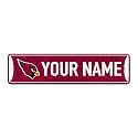 Rico Industries NFL Football Arizona Cardinals Primary Personalized Metal Street Sign 4" x 15" Home Décor - Bedroom - Office - Man Cave