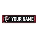 Rico Industries NFL Football Atlanta Falcons Primary Personalized Metal Street Sign 4" x 15" Home Décor - Bedroom - Office - Man Cave