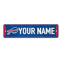Rico Industries NFL Football Buffalo Bills Primary Personalized Metal Street Sign 4" x 15" Home Décor - Bedroom - Office - Man Cave