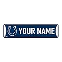 Rico Industries NFL Football Indianapolis Colts Primary Personalized Metal Street Sign 4" x 15" Home Décor - Bedroom - Office - Man Cave