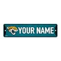 Rico Industries NFL Football Jacksonville Jaguars Primary Personalized Metal Street Sign 4" x 15" Home Décor - Bedroom - Office - Man Cave