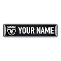 Rico Industries NFL Football Las Vegas Raiders Primary Personalized Metal Street Sign 4" x 15" Home Décor - Bedroom - Office - Man Cave