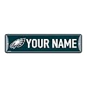 Rico Industries NFL Football Philadelphia Eagles Primary Personalized Metal Street Sign 4" x 15" Home Décor - Bedroom - Office - Man Cave
