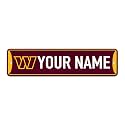 Rico Industries NFL Football Washington Commanders Primary Personalized Metal Street Sign 4" x 15" Home Décor - Bedroom - Office - Man Cave