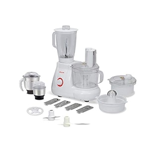 rico japanese technology food processor with coconut scraper juicer blender jar unbreakable bowl 3 flow breaker jars 2 years warranty fp1806-w