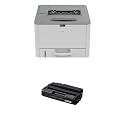 RICOH 132 P Compact Black &amp; White Duplex Laser Printer 34PPM Genuine Black Toner Cartridge Bundle