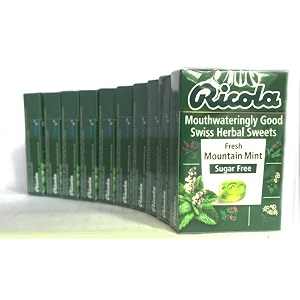 ricola fresh mountain sugar free mint - 45 grams pack of 3