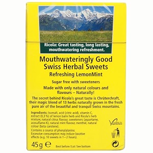 ricola lemon mint candy 45 g