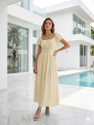 Rida Canbe Women Fit and Flare Yellow