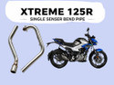 RIDEFURIOUSPERFORMANCE Xtreme 125R Single Sensor Bend Pipe Performance Series Hero NA Full Exhaust System (Stainless Steel)