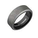 The Ridge Tungsten Rings For Men - Mens Wedding Band - Strong, Durable, and Scratch-Resistant Beveled Ring With Silicone Band