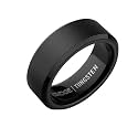 The Ridge Tungsten Rings For Men - Mens Wedding Band - Strong, Durable, and Scratch-Resistant Beveled Ring With Silicone Band