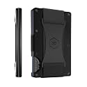 Ridge Wallet for Men - Slim Minimalist Compact Wallet and Card Holder, RFID Protected Front Pocket Wallets for Men with Integrated Cash Strap (Matte Black Titanium)