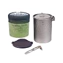 RidgeSongTitanium Camping Cookwear, 900ml. Compact and Lightweight. Perfect for Hiking, Outdoor Activities, and Camping. Includes a Storage Bag and Detachable Handle