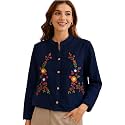 RIEKA Womens Off White Cotton Shirt with