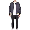 RIFLESSI Men's Slim Fit Lightweight Casual Varsity Bomber Jacket