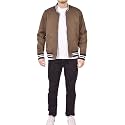 RIFLESSI Men's Slim Fit Lightweight Casual Varsity Bomber Jacket