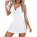 Rigeri Baby Doll Lingerie Sexy Nightgowns for Women Lace Chemise XS-4XL