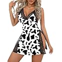 Rigeri Baby Doll Lingerie Sexy Nightgowns for Women Lace Chemise XS-4XL