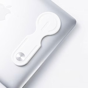 riggear magnetic phone mount for laptopmonitor mobile holder compatible with magsafe for macbook lightweight laptop phone mount works with all phones using included ring white