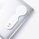 RIGGEAR Magnetic Phone Mount for Laptop/Monitor, Mobile Holder Compatible with Magsafe for MacBook, Lightweight Laptop Phone Mount, Works with All Phones Using Included Ring (White)