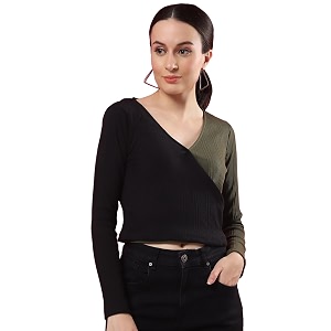Rigo Casual Wear V Neck Rib Knit