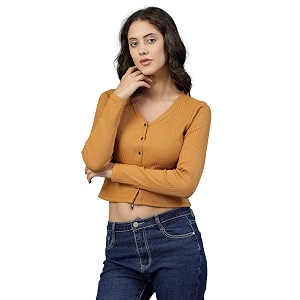 Rigo Casual Wear V Neck Rib Knit