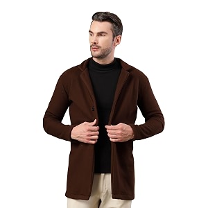 rigo cotton polar fleece solid overcoat for men  regular fit lapel collar long jacket overcoat  winter wear men39s long overcoat