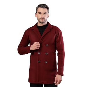 rigo cotton polar fleece solid overcoat for men  regular fit lapel collar long jacket overcoat  winter wear men39s long overcoat