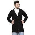 Rigo Cotton Polar Fleece Solid Overcoat for Men | Regular Fit Lapel Collar Long Jacket Overcoat | Winter Wear Men's Long Overcoat