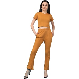 Rigo Cotton Solid Co-ord Set for Women