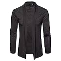 Rigo Men Black Full Sleeve Cotton Open Long Cardigan