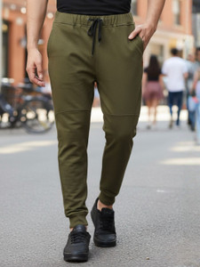 RIGO Solid Men Green Track Pants