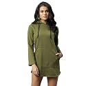 Rigo Women Fleece Hooded Sweatshirt Dress