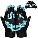 RIGWARL Football Gloves Adult Men, Youth Kids Football Gloves with Super Sticky Grip, Receiver Glove Best Gift for Adult Youth Kids Boys 8-12