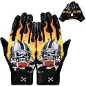 RIGWARL Football Gloves Adult Men, Youth Kids Football Gloves with Super Sticky Grip, Receiver Glove Best Gift for Adult Youth Kids Boys 8-12