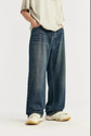 RIHANTRADE Wide Leg Men Blue Jeans