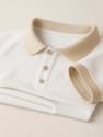 Rikaro Solid Men Polo Neck White T-Shirt