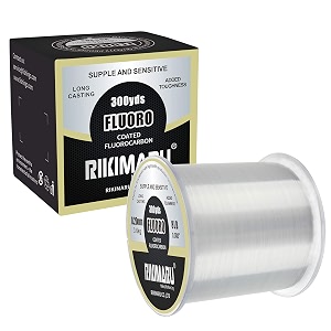 rikimaru fluoro fishing line 100 fluorocarbon coated fishing line clear 2lb014mm300yds