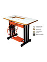 Rilson SPECIAL DOMESTIC STAND TABLE OF SEWING MACHINE Manual Sewing Machine 1 built-in stitches 1600 SPM Black, Orange