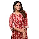 Rimeline Women39s Floral Printed Cotton Kurti Top